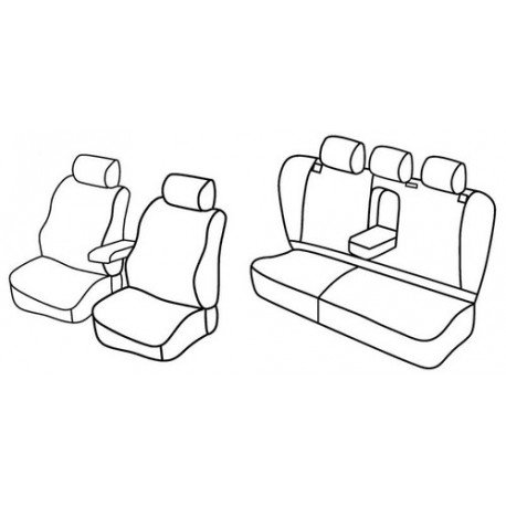 Set coprisedili Superior su misura per auto nero - blu