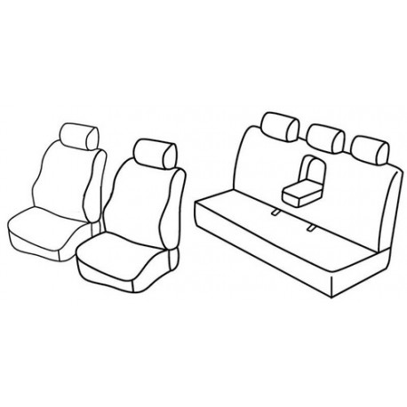 Set coprisedili Superior su misura per auto nero - blu