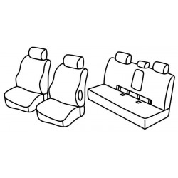 Set coprisedili Superior su misura per auto nero - rosso