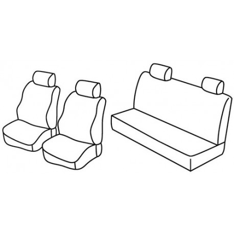 Set coprisedili Superior su misura per auto nero - grigio