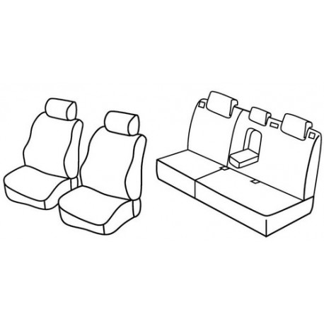 Set coprisedili Superior su misura per auto grigio - nero