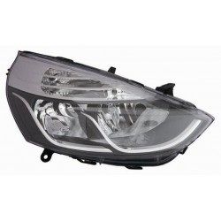 Faro proiettore H7 + H1 con motorino parabola nera con bordo cromato passeggero - dx