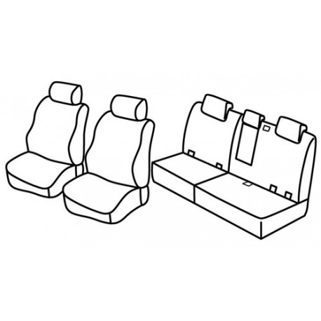 Set coprisedili Superior su misura per auto nero - rosso