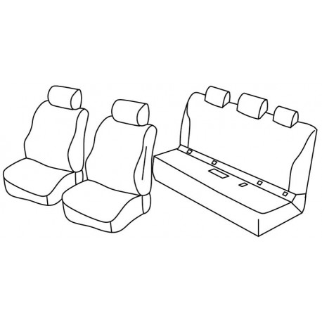 Set coprisedili Superior su misura per auto grigio - nero