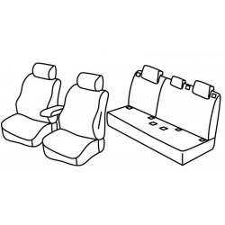 Set coprisedili Superior su misura per auto grigio - nero