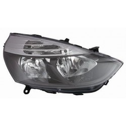 Faro proiettore H7 + H1 con motorino parabola nera con bordo cromato passeggero - dx