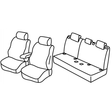 Set coprisedili Superior su misura per auto nero - blu