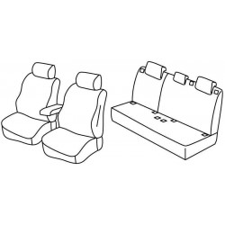 Set coprisedili Superior su misura per auto grigio - nero