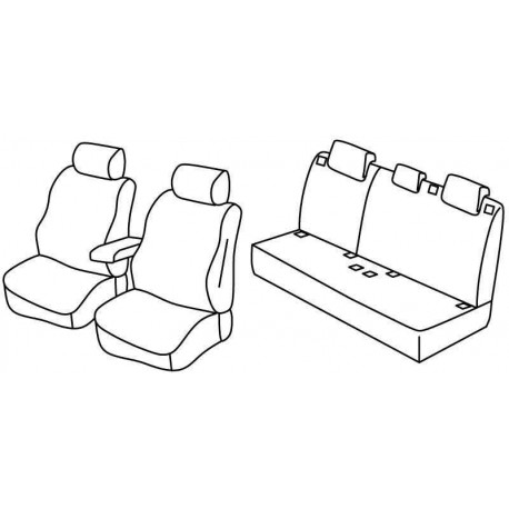 Set coprisedili Superior su misura per auto grigio - nero