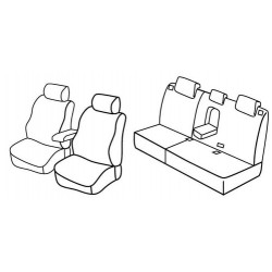 Set coprisedili Superior su misura per auto nero - blu