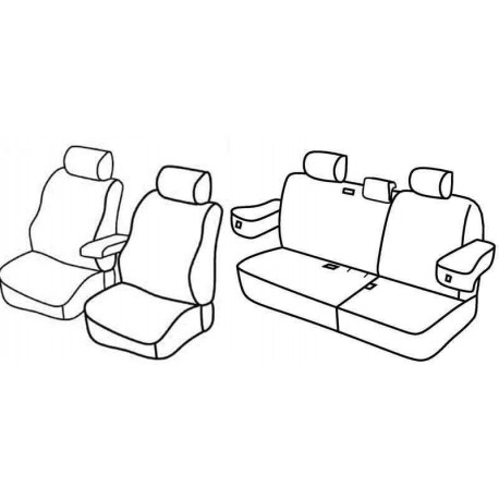 Set coprisedili Superior su misura per auto grigio - nero