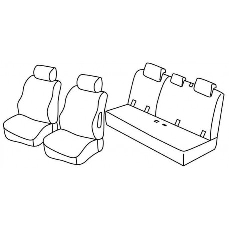 Set coprisedili Superior grigio - nero