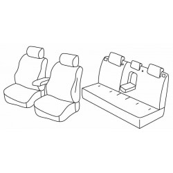Set coprisedili Superior su misura per auto nero - grigio