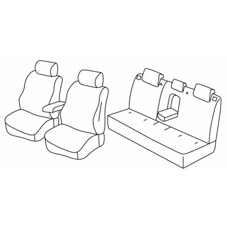 Set coprisedili Superior su misura per auto nero - grigio