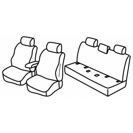 Set coprisedili Superior su misura per auto nero - grigio