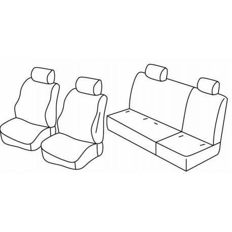 Set coprisedili Superior su misura per auto nero - rosso