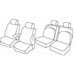 Set coprisedili Superior su misura per auto nero - rosso