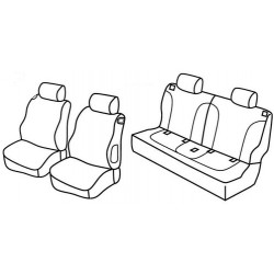 Set coprisedili Superior su misura per auto grigio - nero