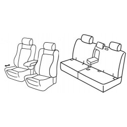 Set coprisedili Superior su misura per auto nero - rosso