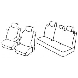 Set coprisedili Superior su misura per auto nero - grigio