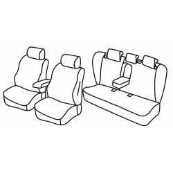 Set coprisedili Superior su misura per auto grigio - nero