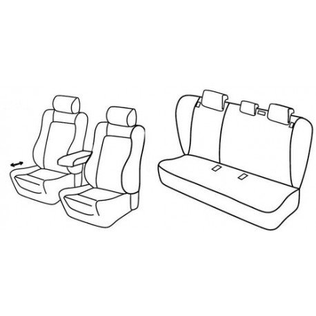 Set coprisedili Superior su misura per auto nocciola