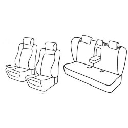 Set coprisedili Superior su misura per auto grigio - nero