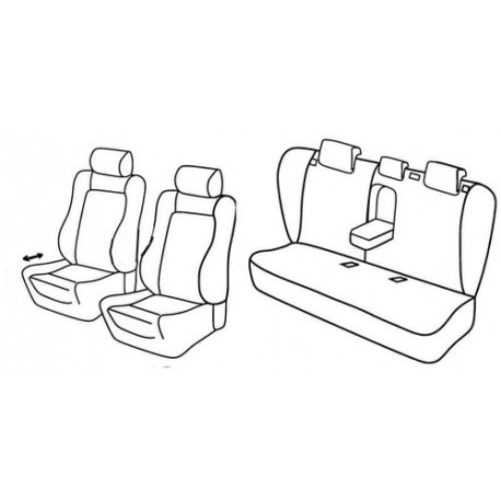 Set coprisedili Superior su misura per auto nero - rosso
