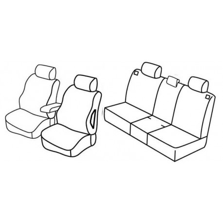 Set coprisedili Superior su misura per auto nero - rosso