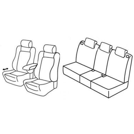 Set coprisedili Superior su misura per auto nero - grigio