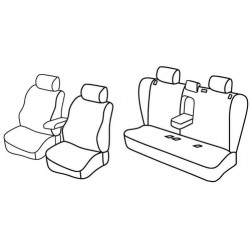 Set coprisedili Superior su misura per auto nero - rosso