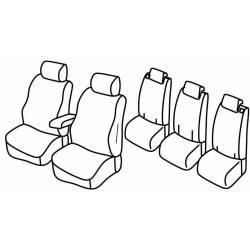 Set coprisedili Superior su misura per auto nero - blu