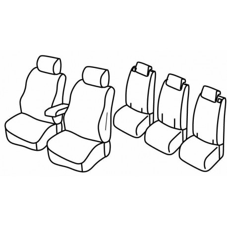 Set coprisedili Superior su misura per auto nero - grigio