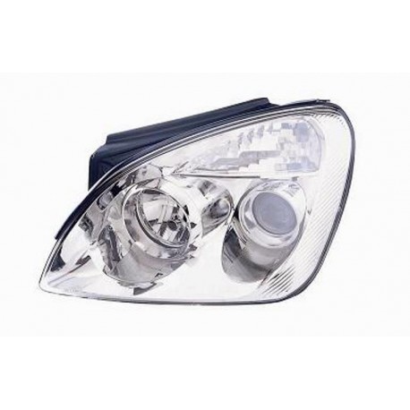 Faro proiettore H7 + H1 parabola cromata guida - sx