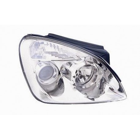 Faro proiettore H7 + H1 parabola cromata passeggero - dx