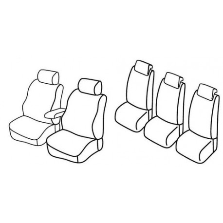 Set coprisedili Superior su misura per auto grigio - nero