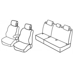 Set coprisedili Superior su misura per auto grigio - nero