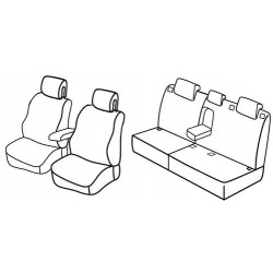 Set coprisedili Superior su misura per auto nero - blu