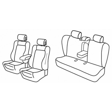 Set coprisedili Superior su misura per auto nero - grigio