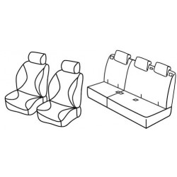 Set coprisedili Superior su misura per auto nero - rosso