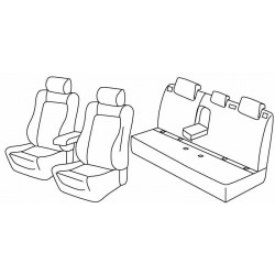 Set coprisedili Superior su misura per auto nero - grigio