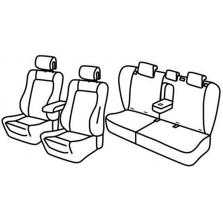 Set coprisedili Superior su misura per auto grigio - nero