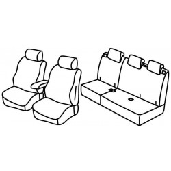 Set coprisedili Superior su misura per auto nero - rosso