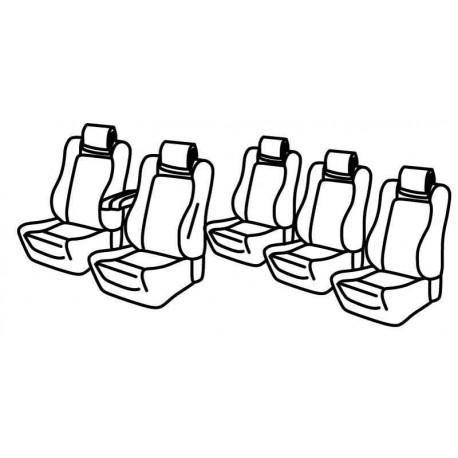 Set coprisedili Superior grigio - nero