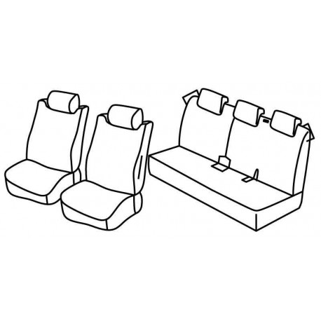 Set coprisedili Superior su misura per auto nero - grigio