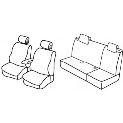 Set coprisedili Superior su misura per auto nero - grigio