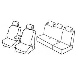 Set coprisedili Superior su misura per auto nero - grigio