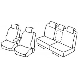 Set coprisedili Superior su misura per auto grigio - nero