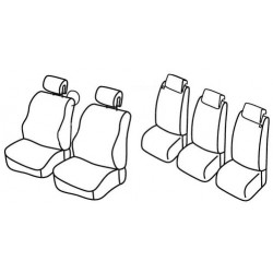 Set coprisedili Superior su misura per auto grigio - nero