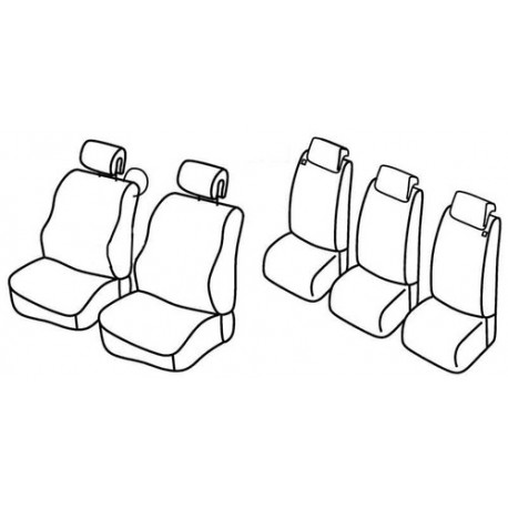 Set coprisedili Superior su misura per auto grigio - nero